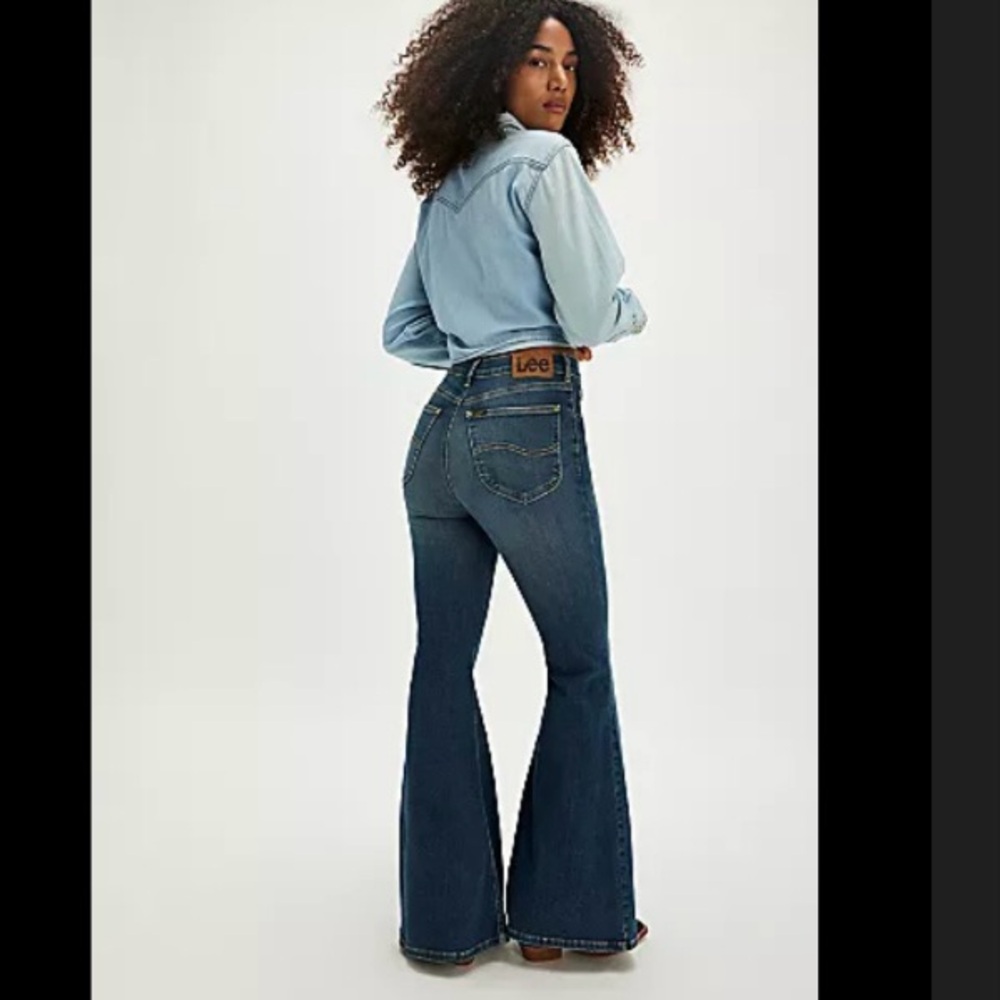 NWT Free People x Lee High Rise Flare Jeans, Sz 26